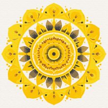 Mandala 21 - Számfestő készlet kereten 40x40