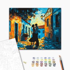 Szicíliai szerelem - Számfestő készlet kereten 40x50