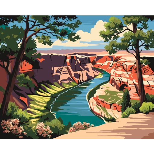 Grand Canyon - Számfestő készlet kereten 40x50