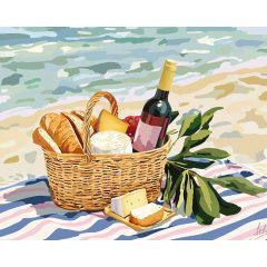 Homok és bor - Számfestő készlet kereten 40x50