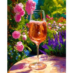 Napfény és rozé - Számfestő készlet kereten 40x50