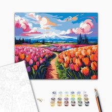 Tulipánok tengere - Számfestő készlet kereten 40x50