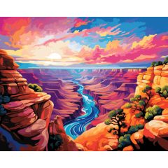 A végtelen kanyon - Számfestő készlet kereten 40x50