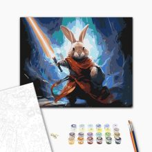 Nyúl Mester - Számfestő készlet kereten 40x50