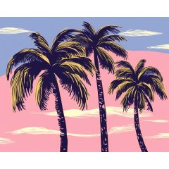 Szellő a trópusokon - Számfestő készlet kereten 40x50