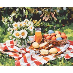 Akril piknik - Számfestő készlet kereten 40x50