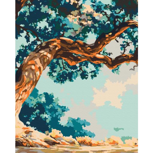 Mitikus fa 1 - 3 darabos számfestő készlet kereten