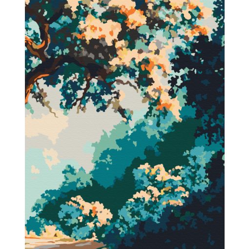 Mitikus fa 1 - 3 darabos számfestő készlet kereten