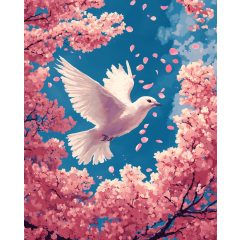 Tavaszi szárnyalás 1 - Számfestő készlet kereten 40x50