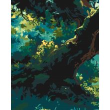 Mitikus fa 2 - 3 darabos számfestő készlet kereten