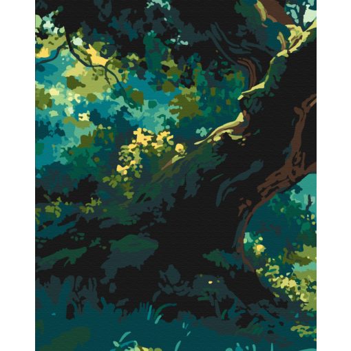 Mitikus fa 2 - 3 darabos számfestő készlet kereten