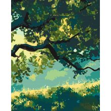 Mitikus fa 2 - 3 darabos számfestő készlet kereten