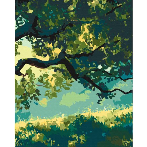 Mitikus fa 2 - 3 darabos számfestő készlet kereten