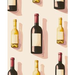 Palack illúzió - Számfestő készlet kereten 40x50