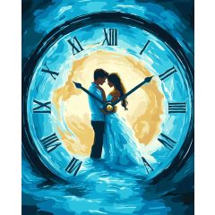 Időtlen ölelés - Számfestő készlet kereten 40x50