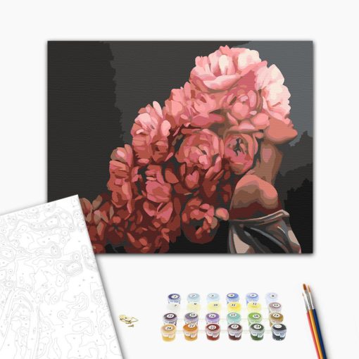 Szirmok ölelésében - Számfestő készlet kereten 40x50