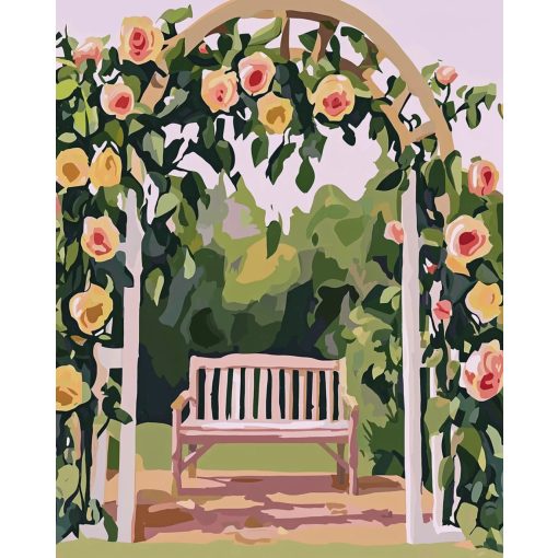 Nyári pihenő - Számfestő készlet kereten 40x50