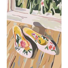 Kecses egyensúly - Számfestő készlet kereten 40x50