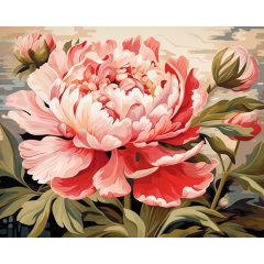 Kivirult elegancia - Számfestő készlet kereten 40x50