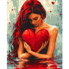 Törékeny szerelem - Számfestő készlet kereten 40x50