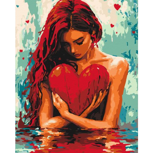 Törékeny szerelem - Számfestő készlet kereten 40x50