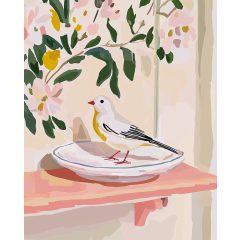 Tavasz egy tányéron - Számfestő készlet kereten 40x50