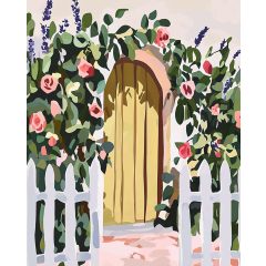 Virágok kapuja - Számfestő készlet kereten 40x50