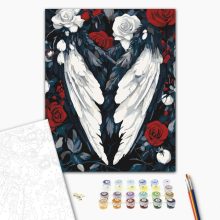 Sötét elegancia - Számfestő készlet kereten 40x50