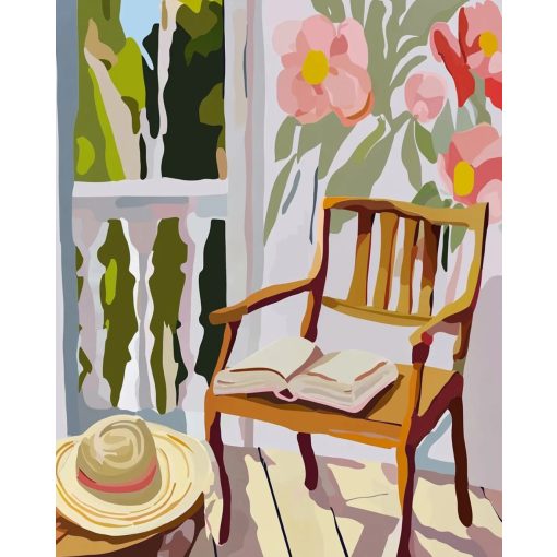 Napsütötte visszavonulás - Számfestő készlet kereten 40x50