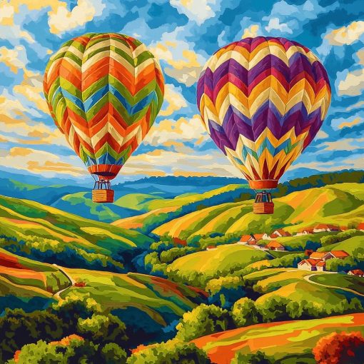 Színes sodródás - Számfestő készlet kereten 40x40