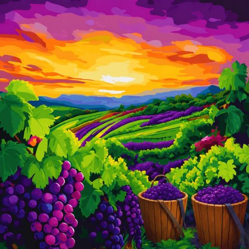 Szüret - Számfestő készlet kereten 40x40