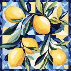 Citrom liget - Számfestő készlet kereten 40x40