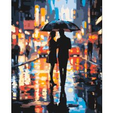 Az éjszaka forgatagában - Számfestő készlet kereten 40x50