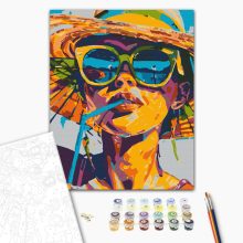 Nyári ragyogás - Számfestő készlet kereten 40x50