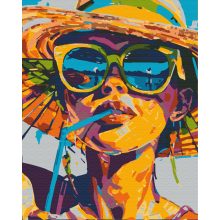 Nyári ragyogás - Számfestő készlet kereten 40x50