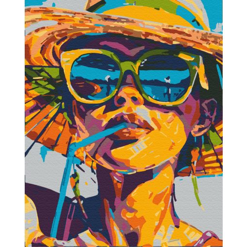 Nyári ragyogás - Számfestő készlet kereten 40x50