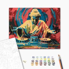 DJ Buddha - Számfestő készlet kereten 40x50