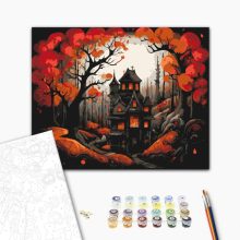 A boszorkány háza - Számfestő készlet kereten 40x50