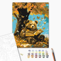 Medve mesék - Számfestő készlet kereten 40x50