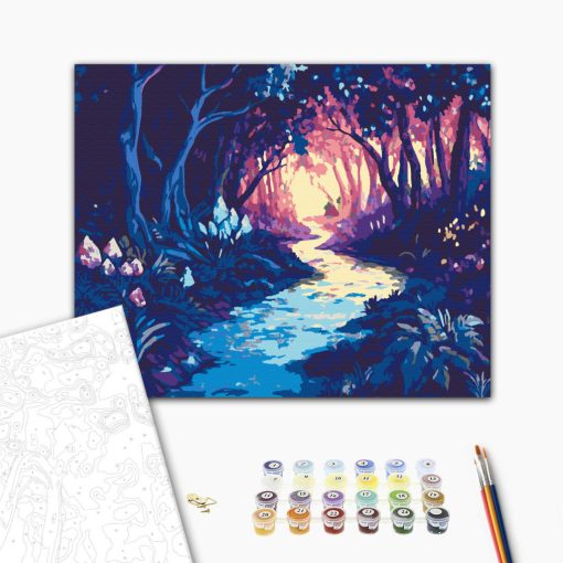 A tündérek ösvénye - Számfestő készlet kereten 40x50