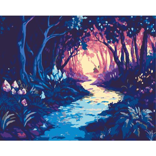 A tündérek ösvénye - Számfestő készlet kereten 40x50