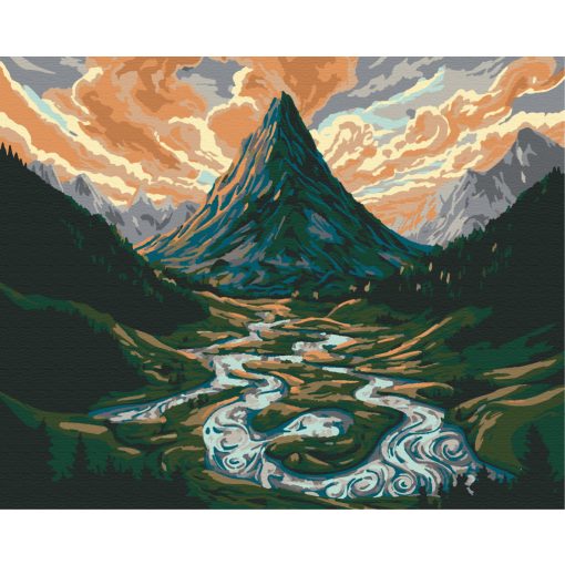 A völgy szíve - Számfestő készlet kereten 40x50