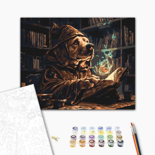 Varázsló mancs - Számfestő készlet kereten 40x50