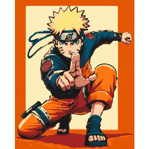 Konohai ninja - Számfestő készlet kereten 40x50