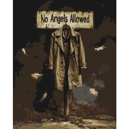 Bukott angyal - Számfestő készlet kereten 40x50