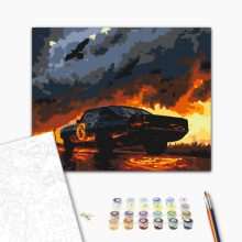 Vadászúton - Számfestő készlet kereten 40x50