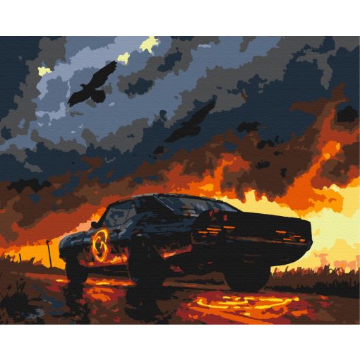 Vadászúton - Számfestő készlet kereten 40x50