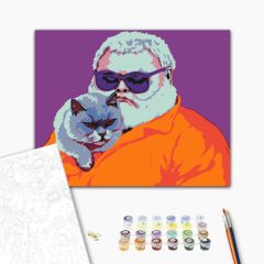   Szemüveg mögött – Szőrös szövetség - Számfestő készlet kereten 40x50