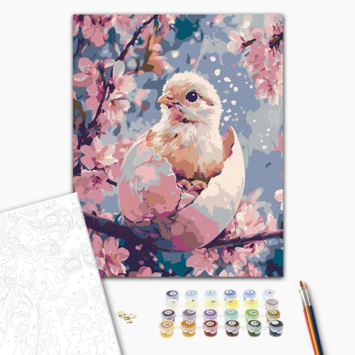 A tavasz ébredése - Számfestő készlet kereten 40x50