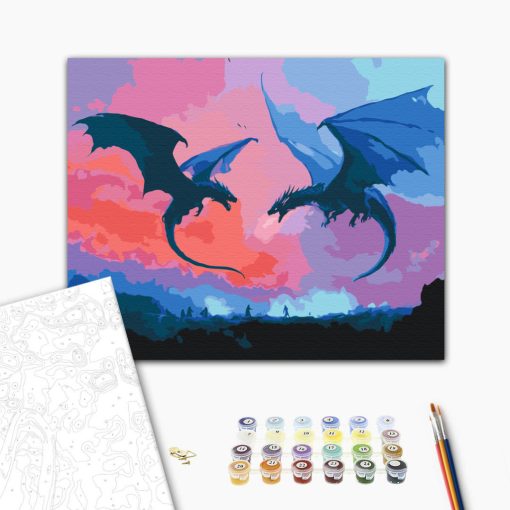 Az ég haragja - Számfestő készlet kereten 40x50